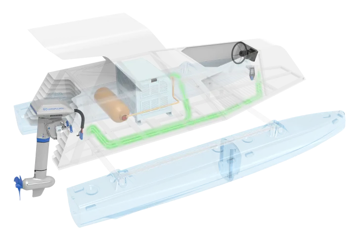 船外机电力推进系统集成解决方案-V8哈希科技