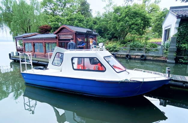 杭州西湖船外机电动巡逻艇项目概况-V8哈希科技